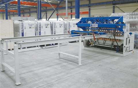 Wire fence mesh welding production line
